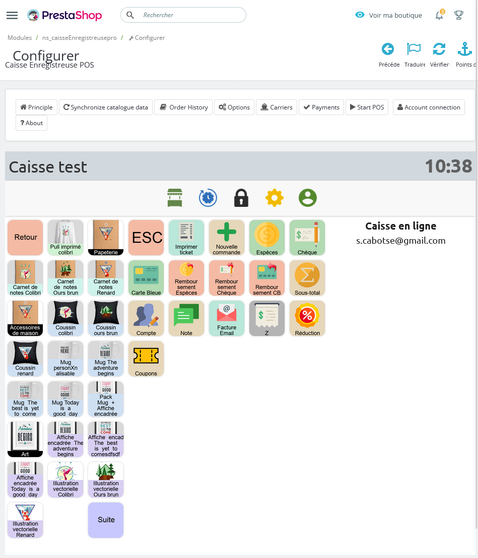 Options de configuration